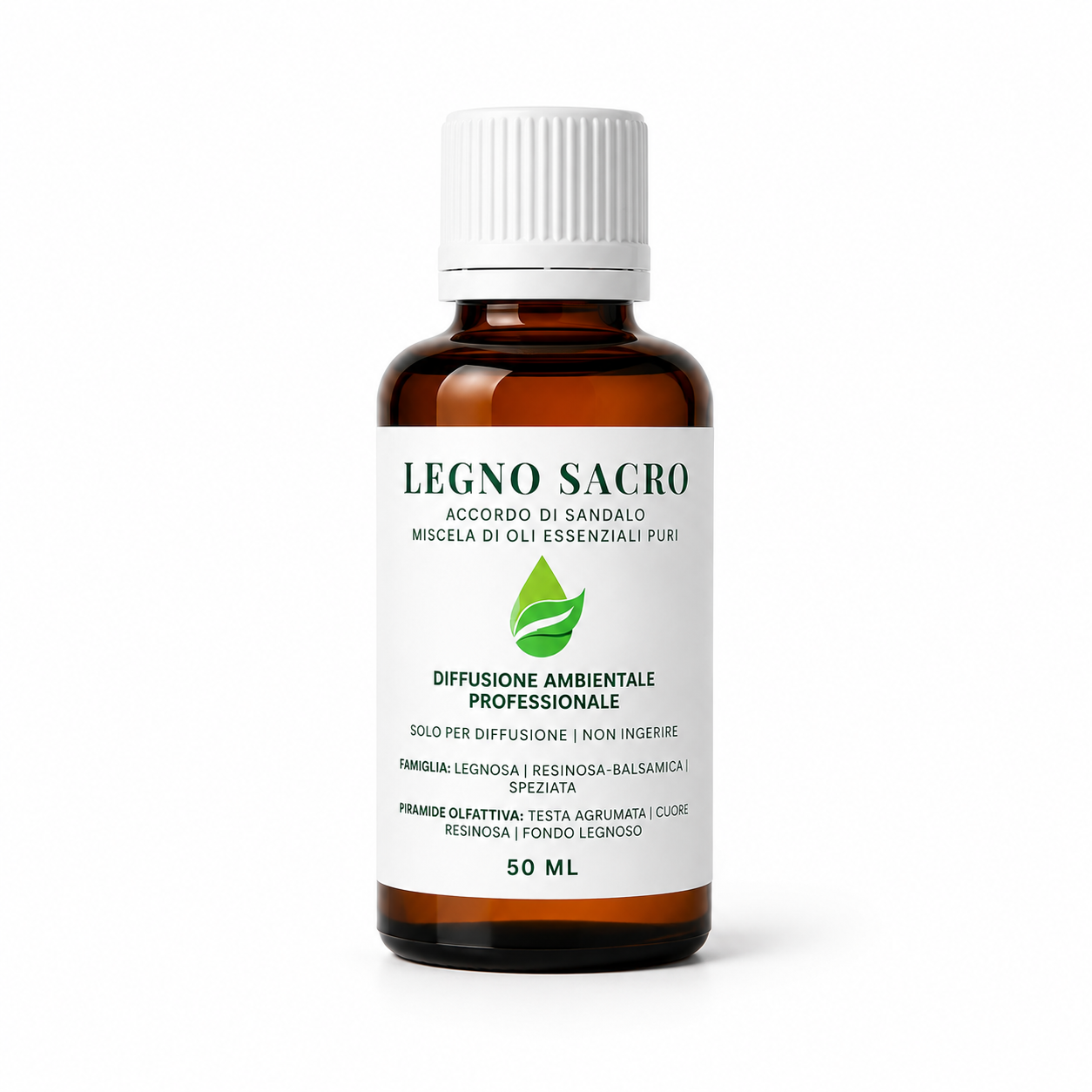 Miscela Legno Sacro Euodia con Oli essenziali di Sandalo, Incenso, Cedro, Petit Grain, Mandarino e Pepe Nero da 50 ml
