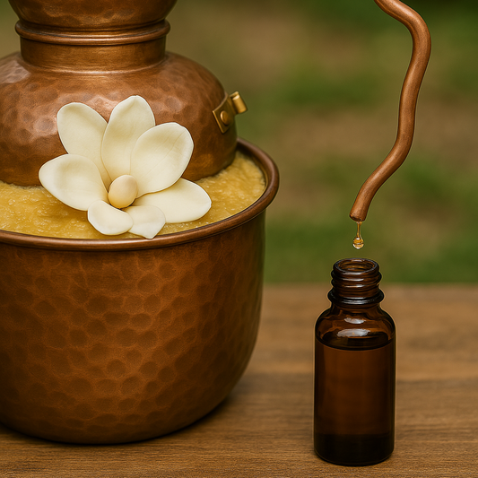 distillazione a vapore dai fiori di magnolia