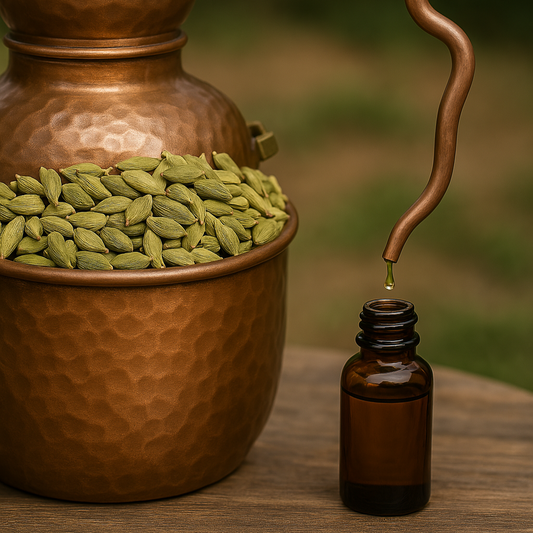 distillazione dei frutti del cardamomo