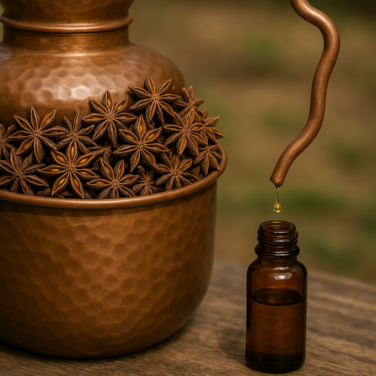 distillazione dei frutti dell'anice