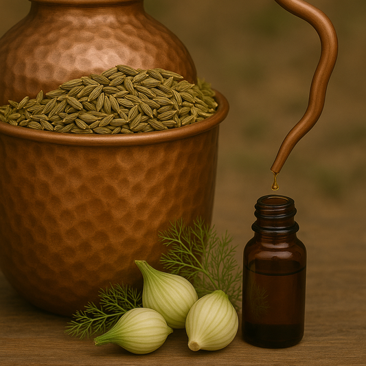 distillazione dei fruttidel finocchio