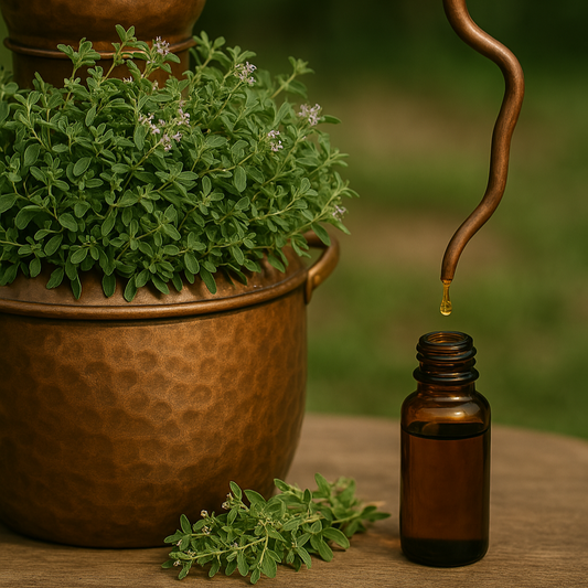 distillazione della pianta di maggiorana