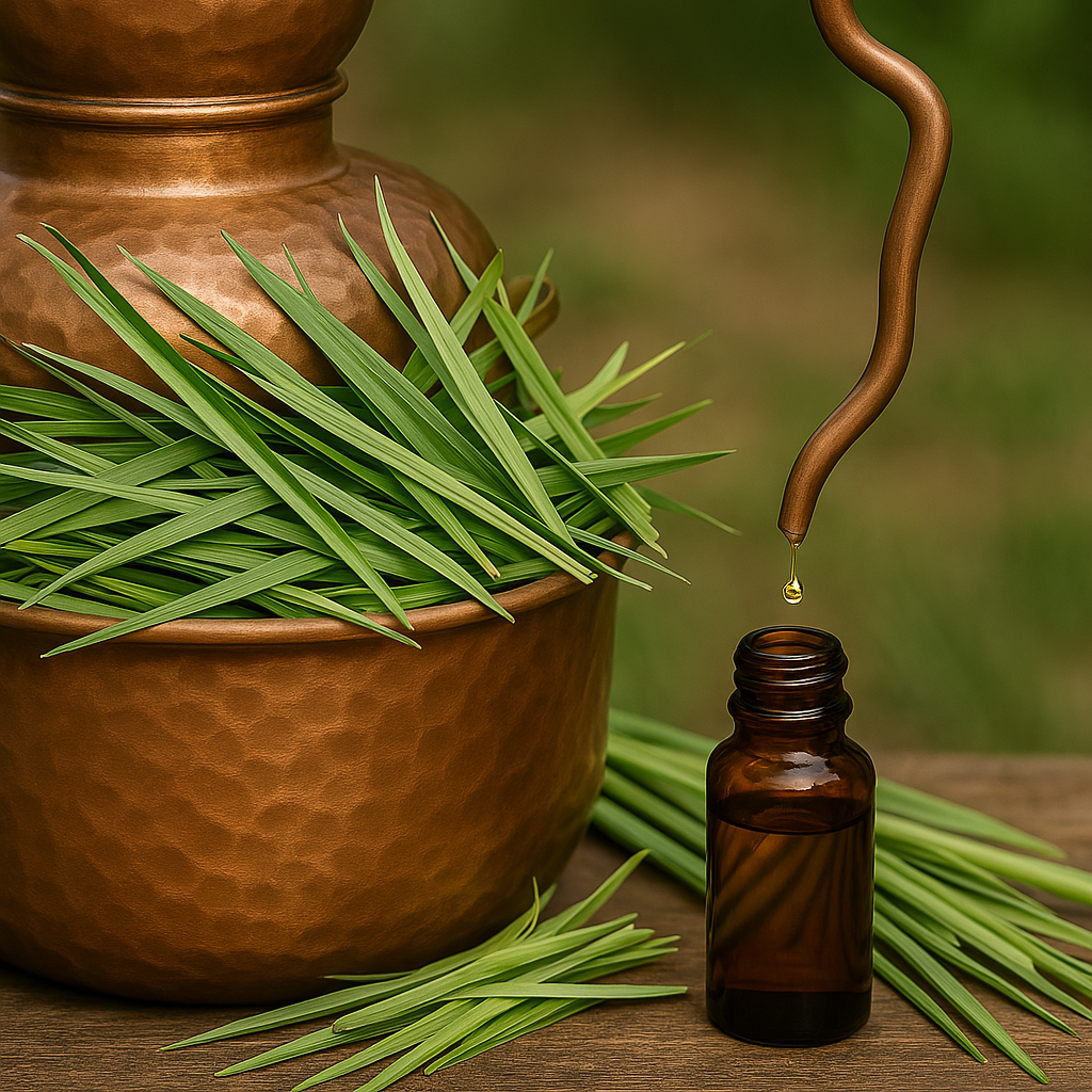 distillazione delle sommità di citronella