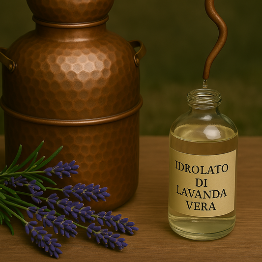 distillazione in corrente di vapore dei fiori della lavanda