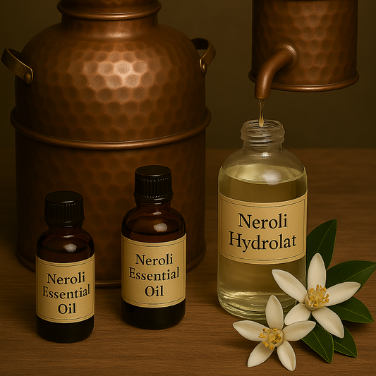 distillazione in corrente di vapore dei fiori di arancio