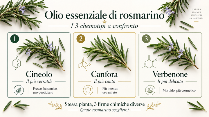 Olio Essenziale di Rosmarino 3 chemotipi