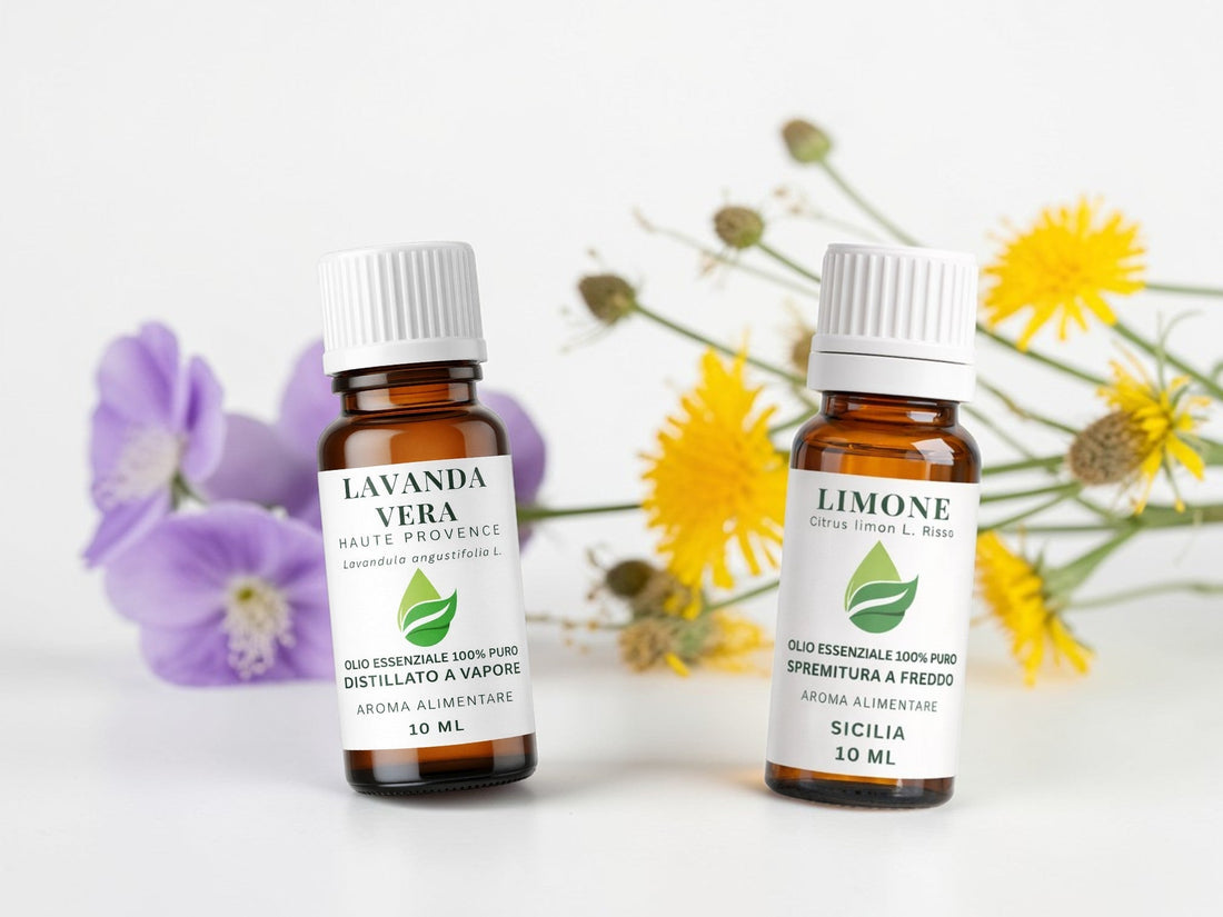 Olio essenziale di Lavanda per il sesto chakra e di limone per il terzo chakra