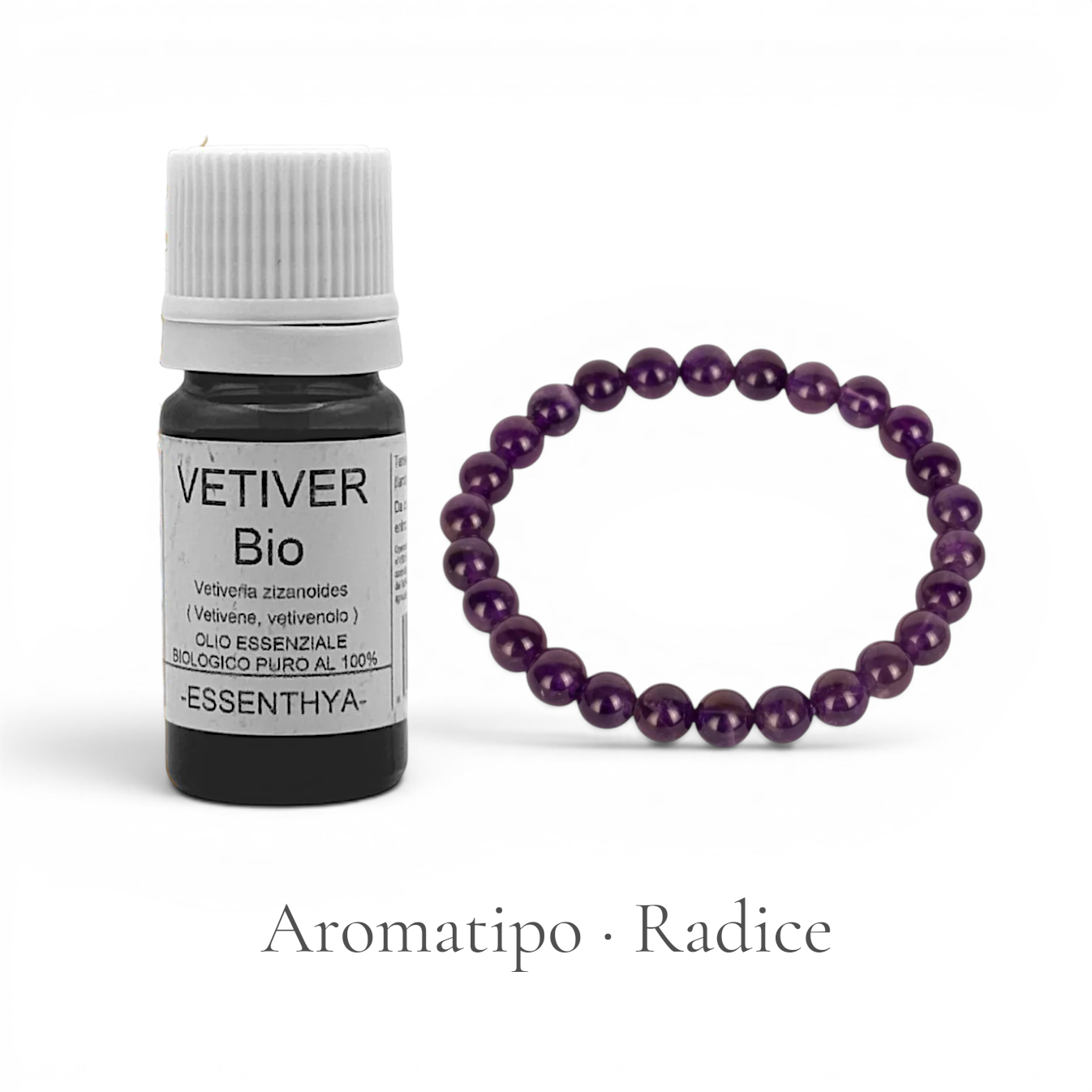 Kit Aromatipo · Olio essenziale + braccialetto in pietra naturale