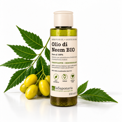 Olio vegetale di Neem bio EUODIA, 100ml, repellente naturale