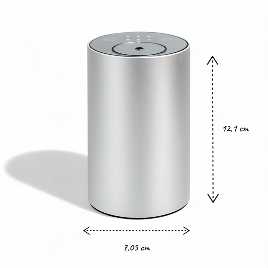 Zenith: diffusore di Oli Essenziali a secco portatile alluminio