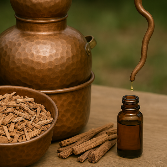 distillazione del legno di Sandalo