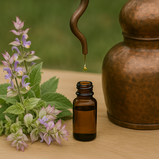 distillazione della pianta di salvia