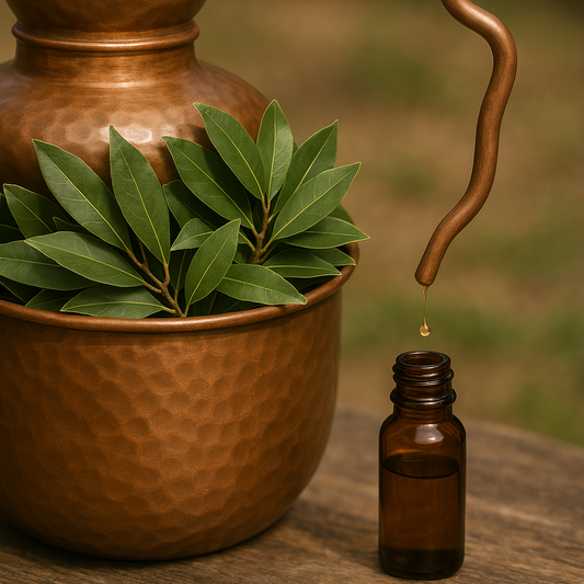 distillazione delle foglie dell'alloro