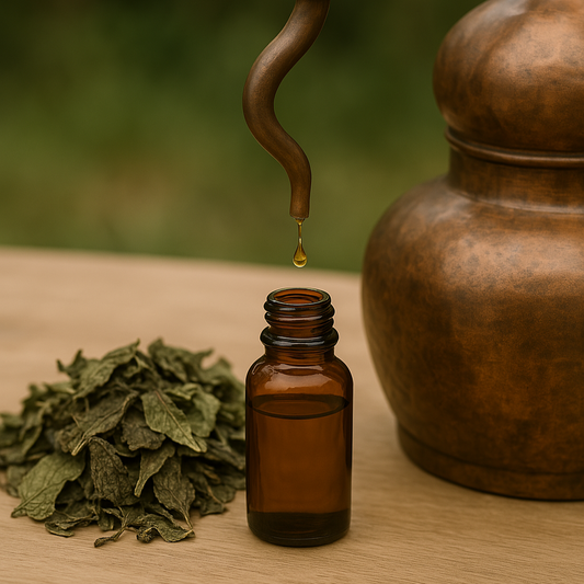 distillazione delle foglie fermentate di patchouli