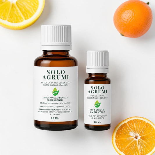 Solo Agrumi miscela di oli essenziali con agrumi italiani Euodia, formato da 10 e 50 ml