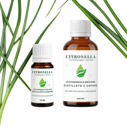 Olio Essenziale di Citronella formati da 10 e 100 ml Euodia