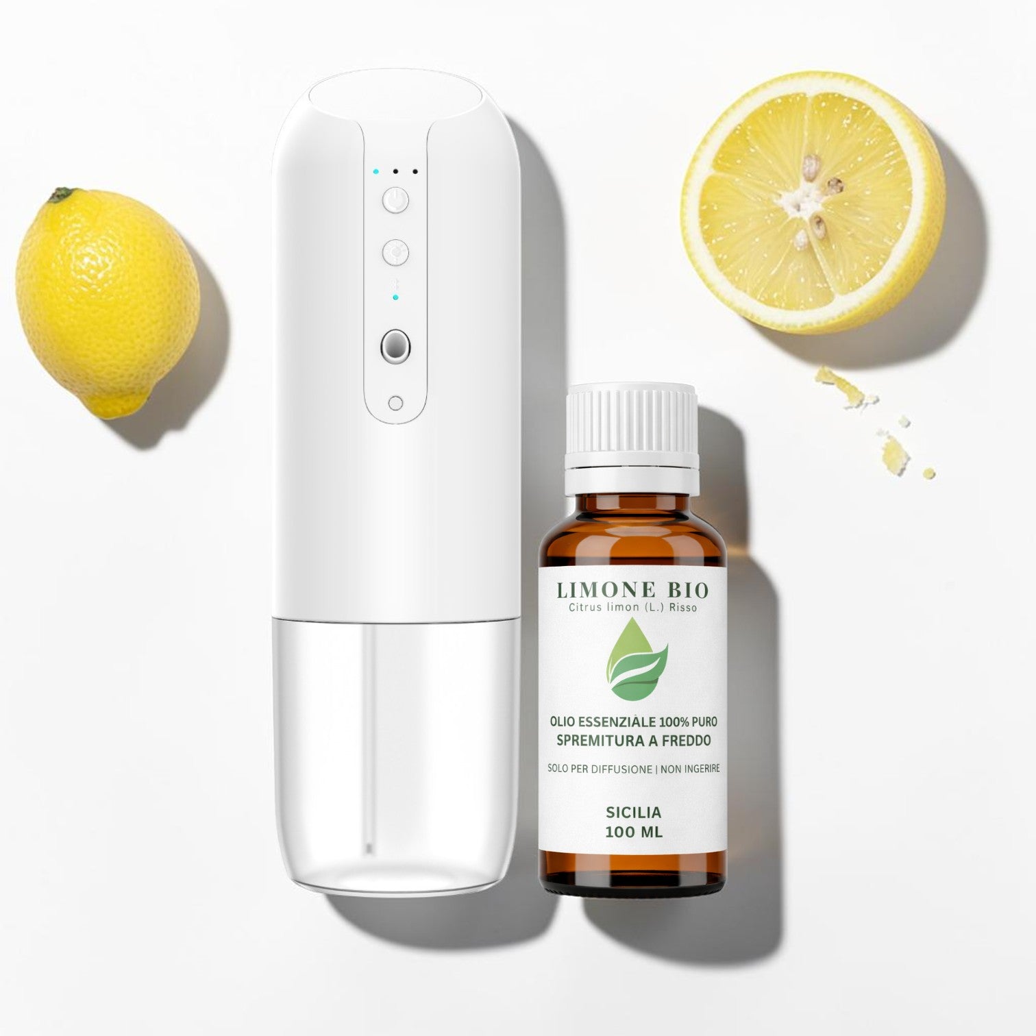 Kit stop odori con Limone e diffusore bianco
